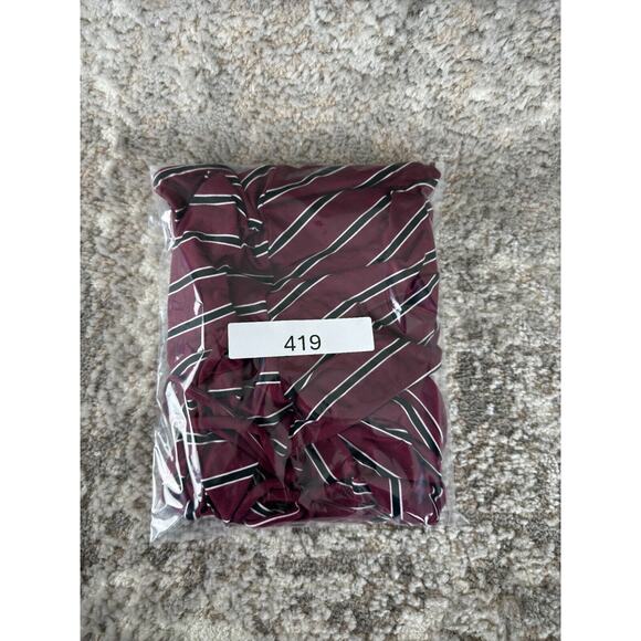 Iz Byer Size M Striped Wrap V Neck Stretch Mini Dress Red 3/4 Sleeve Pullover - Picture 9 of 9